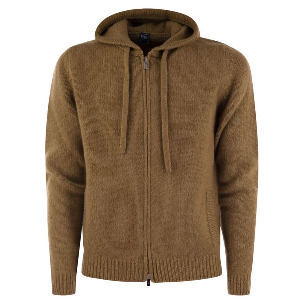 Fedeli Men Pure Cashmere Hooded Cardigan